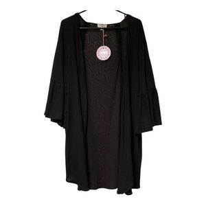 Umgee Linen blend Kimono-Duster bell sleeve Animal print casual festival Beach